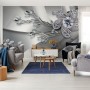 Silver Crystal Daisy Floral Wallpaper Mural
