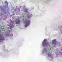 Purple Ornament Floral with Little Butterfly Wallpaper Mural