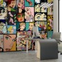 Comic Pop Art Faces Wallpaper Mural