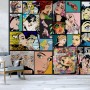 Comic Pop Art Faces Wallpaper Mural