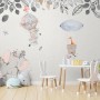 Baby Elephant with Hot air Balloons Wallpaper Mural