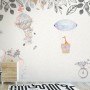 Baby Elephant with Hot air Balloons Wallpaper Mural