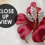 Crystal Red Floral Art Wallpaper Mural