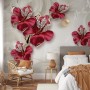 Crystal Red Floral Art Wallpaper Mural