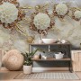 Swan with Peony Floral Wallpaper Mural