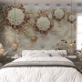 Swan with Peony Floral Wallpaper Mural