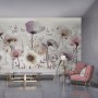 Watercolor Dark Poppy Flowers Wallpaper Mural
