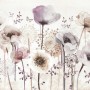 Watercolor Dark Poppy Flowers Wallpaper Mural