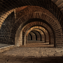 3D Look Dark Tunnel Wallpaper Mural