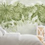 Watercolor Tropical Leaves Wallpaper Mural
