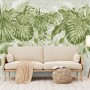 Watercolor Tropical Leaves Wallpaper Mural