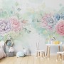 Watercolor Soft Floral Wallpaper Mural