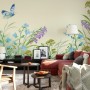Purple Floral Garden Wallpaper Mural
