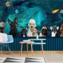 Cartoon Space with Different Dog Wallpaper Mural