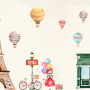 Eiffel Tower and Little Hot Air Balloon Wallpaper Mural