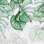 Light Green Tropical Leaves Wallpaper Mural