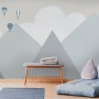 Cartoon Mountainscape Wallpaper Mural
