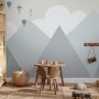 Cartoon Mountainscape Wallpaper Mural