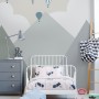 Cartoon Mountainscape Wallpaper Mural