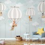 Hot Air Balloons with Animals Wallpaper Mural