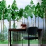 Cartoon Poplar Tree Wallpaper Mural