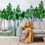 Cartoon Poplar Tree Wallpaper Mural