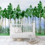 Cartoon Poplar Tree Wallpaper Mural