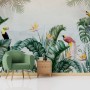 Toucans and Tropical Rainforest Wallpaper Mural
