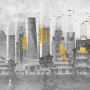 City Landscape Yellow City Light Wallpaper Mural