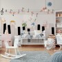 Cartoon Piano with Rabbits Wallpaper Mural