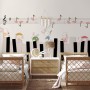 Cartoon Piano with Rabbits Wallpaper Mural
