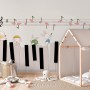 Cartoon Piano with Rabbits Wallpaper Mural