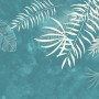 White Tropical Leaves Wallpaper Mural