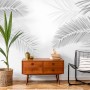 Dark Tropical Leaf Wallpaper Mural