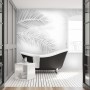 Dark Tropical Leaf Wallpaper Mural