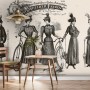 Retro French Clothing Art Wallpaper Mural