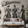 Retro French Clothing Art Wallpaper Mural