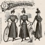 Retro French Clothing Art Wallpaper Mural