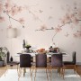 Plum Floral Art Wallpaper Mural