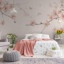 Plum Floral Art Wallpaper Mural