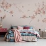 Plum Floral Art Wallpaper Mural