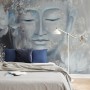 Vintage Buddha with Lotus Floral Wallpaper Mural