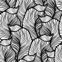 Golden Look Stylish Leaf  Line Art Wallpaper Mural