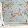 Nursery Vintage Floral with Deer Wallpaper Mural