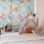 Nursery Vintage Floral with Deer Wallpaper Mural