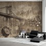 European Vintage City with Brooklyn Bridge Wallpaper Mural