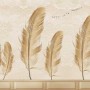 Brown Feather Wallpaper Mural