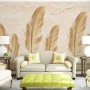 Brown Feather Wallpaper Mural