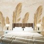 Brown Feather Wallpaper Mural