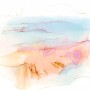 Abstract Orange Blue Brush Wallpaper Mural